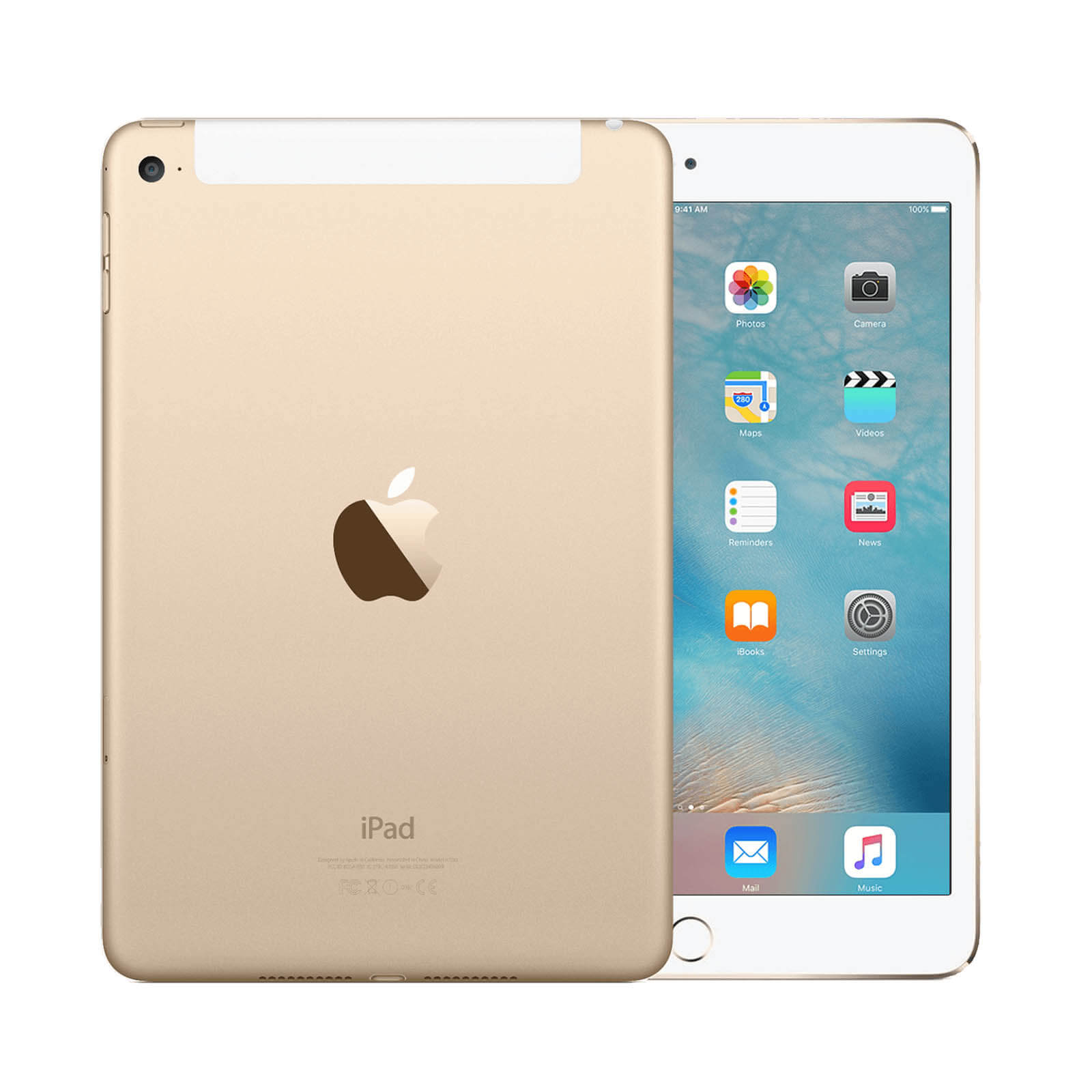 Apple iPad Mini 4 32GB Oro WiFi & Cellulare Molto Buono