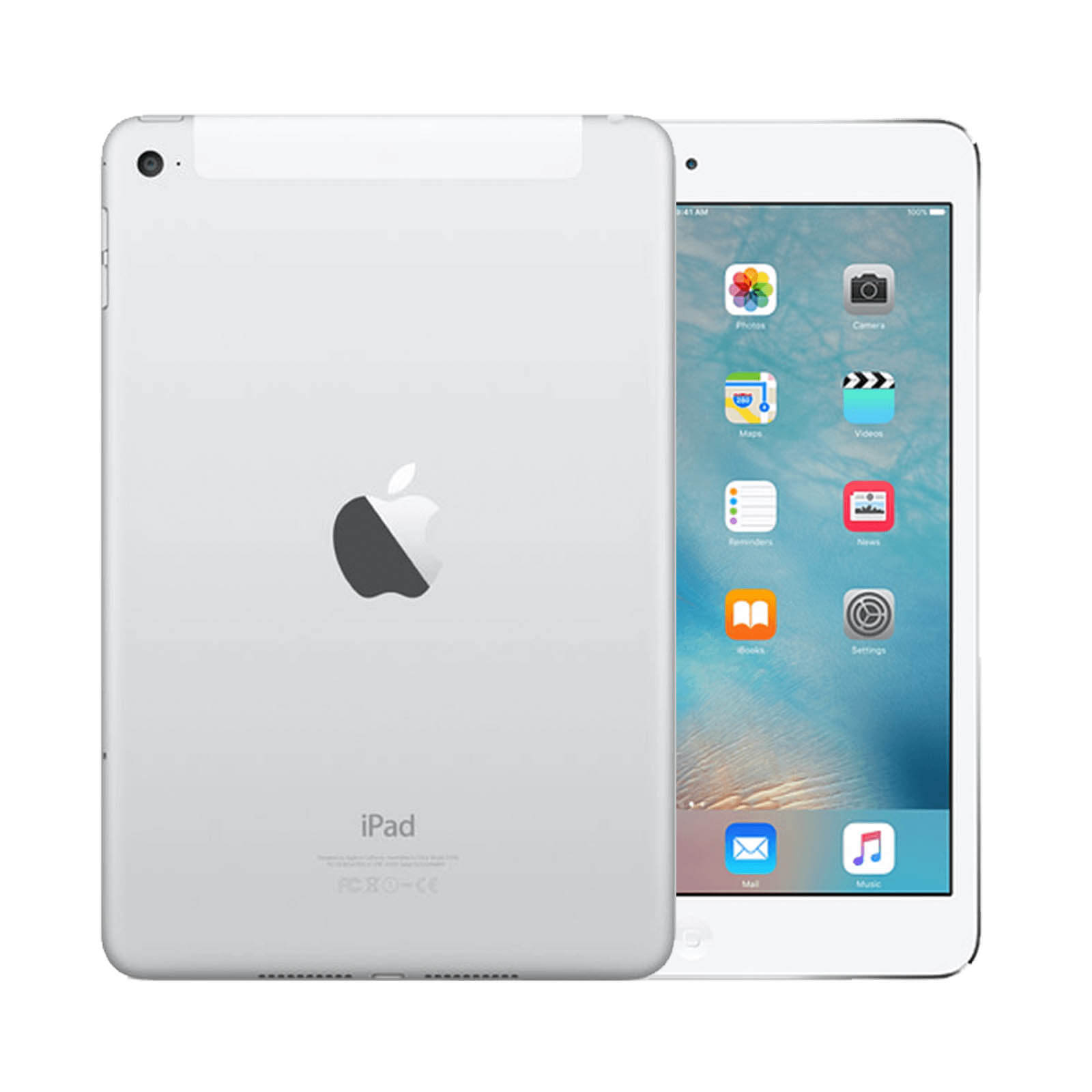 Apple iPad Mini 4 64GB Argento WiFi & Cellulare Molto Buono